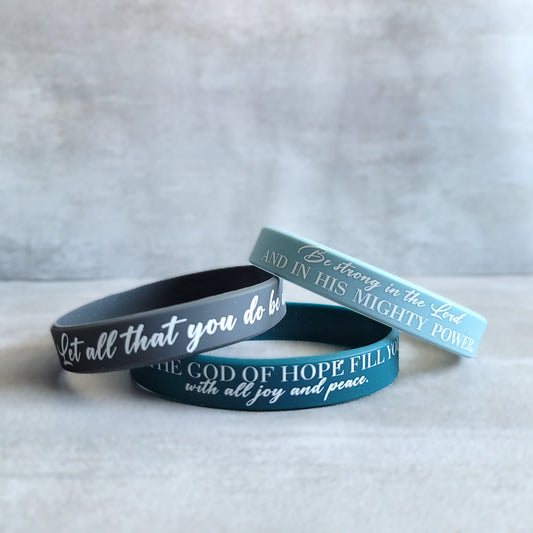 Wristed Word Trio #1—Strength, Love, Hope