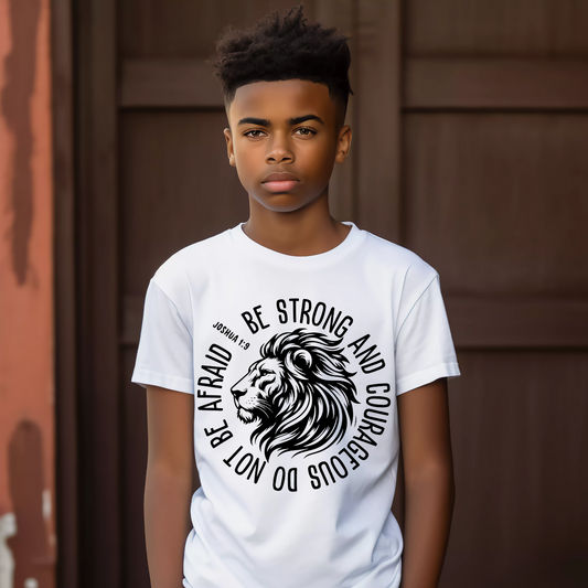 Be Strong & Courageous – Tween Kingdom Tee