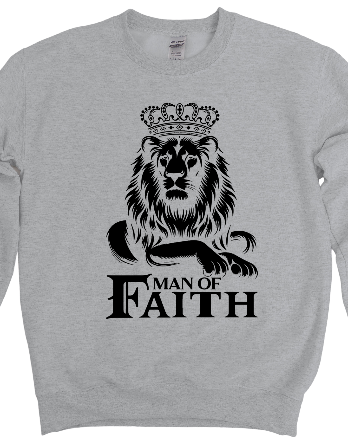Man Of Faith Black Lion Sweatshirt