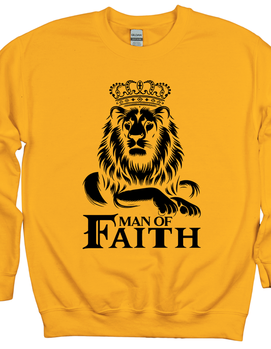 Man Of Faith Black Lion Sweatshirt