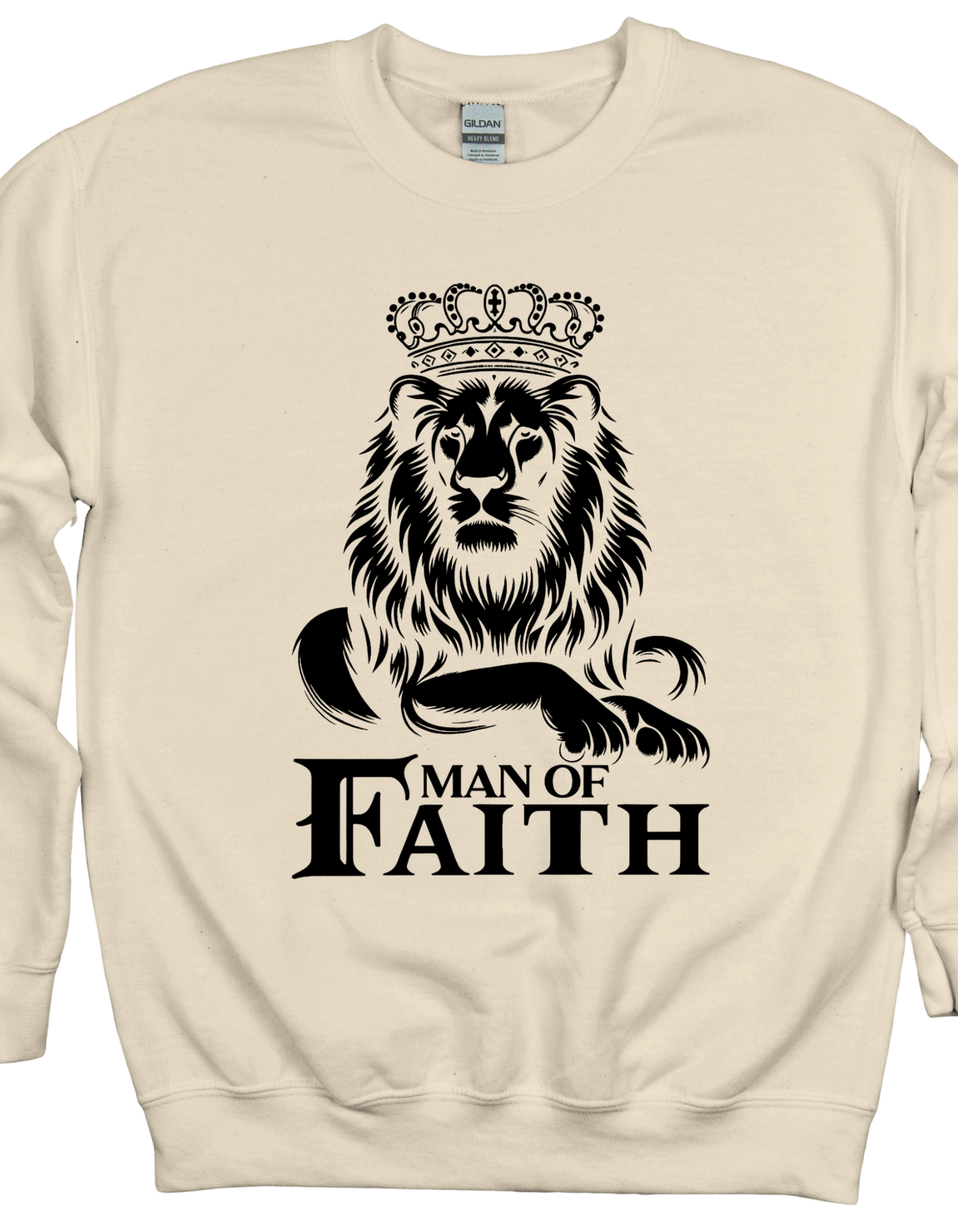 Man Of Faith Black Lion Sweatshirt