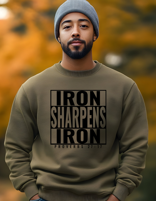 Iron Proverbs 27:17 Sweatshirt