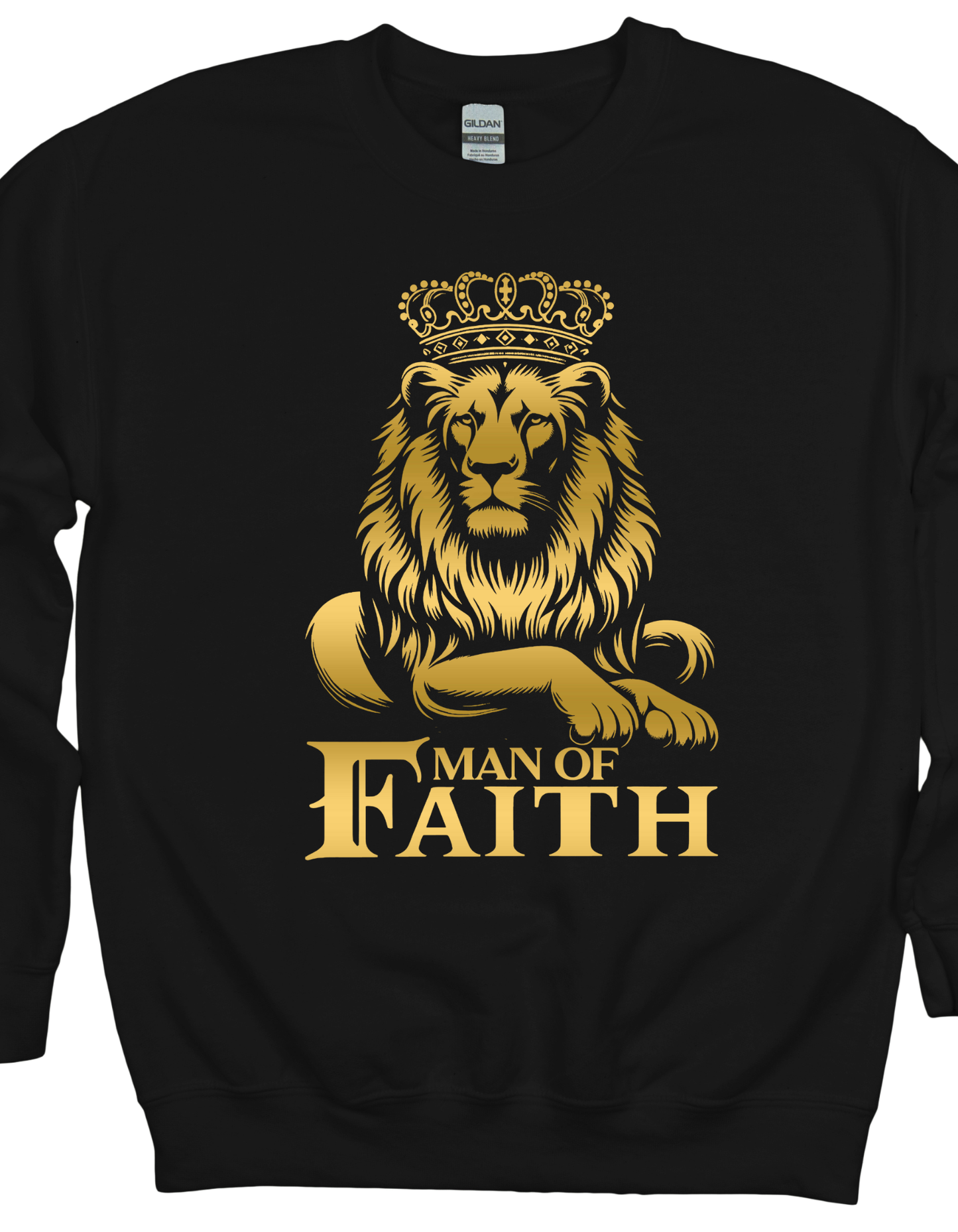 Man Of Faith Gold Lion Sweatshirt
