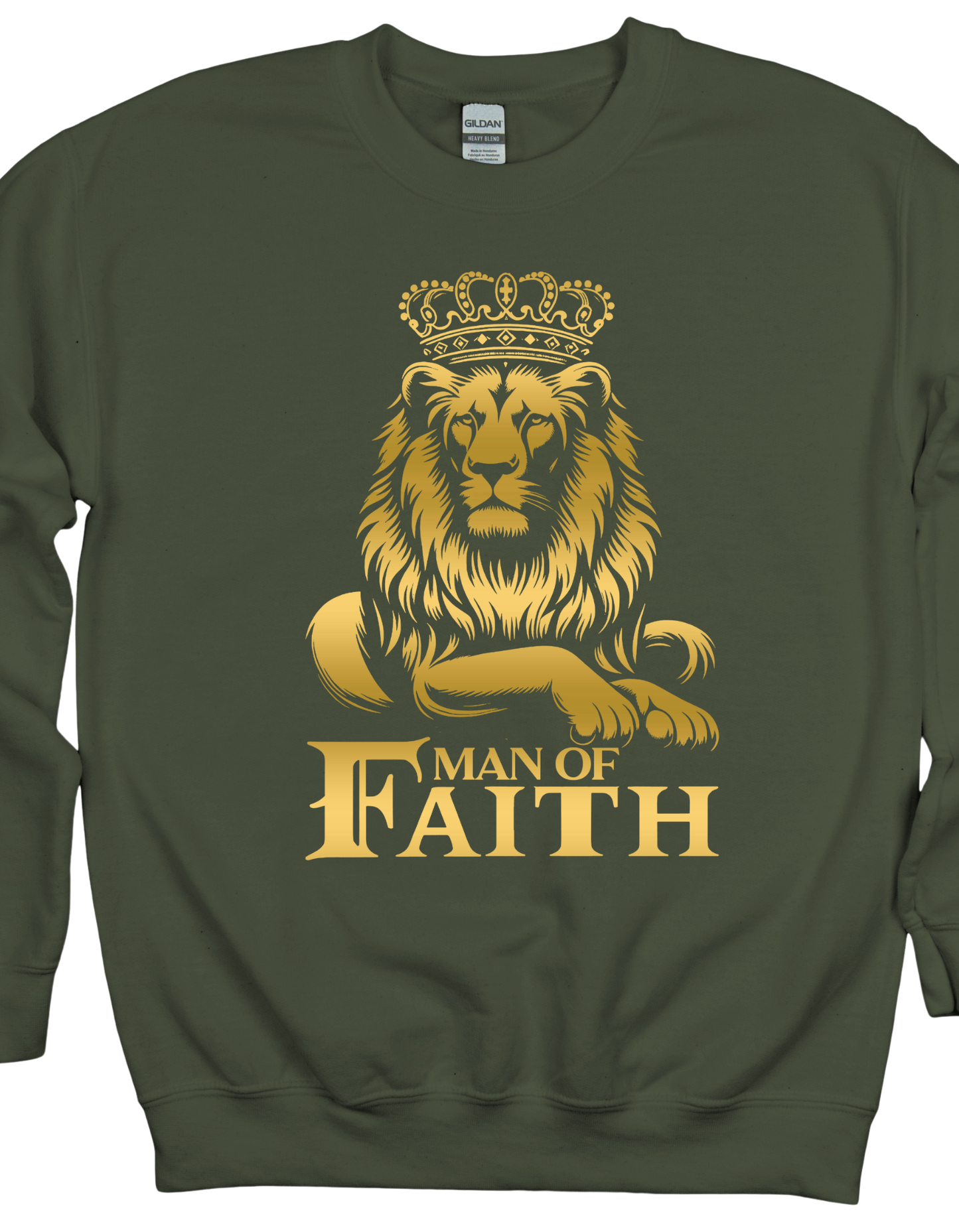 Man Of Faith Gold Lion Sweatshirt