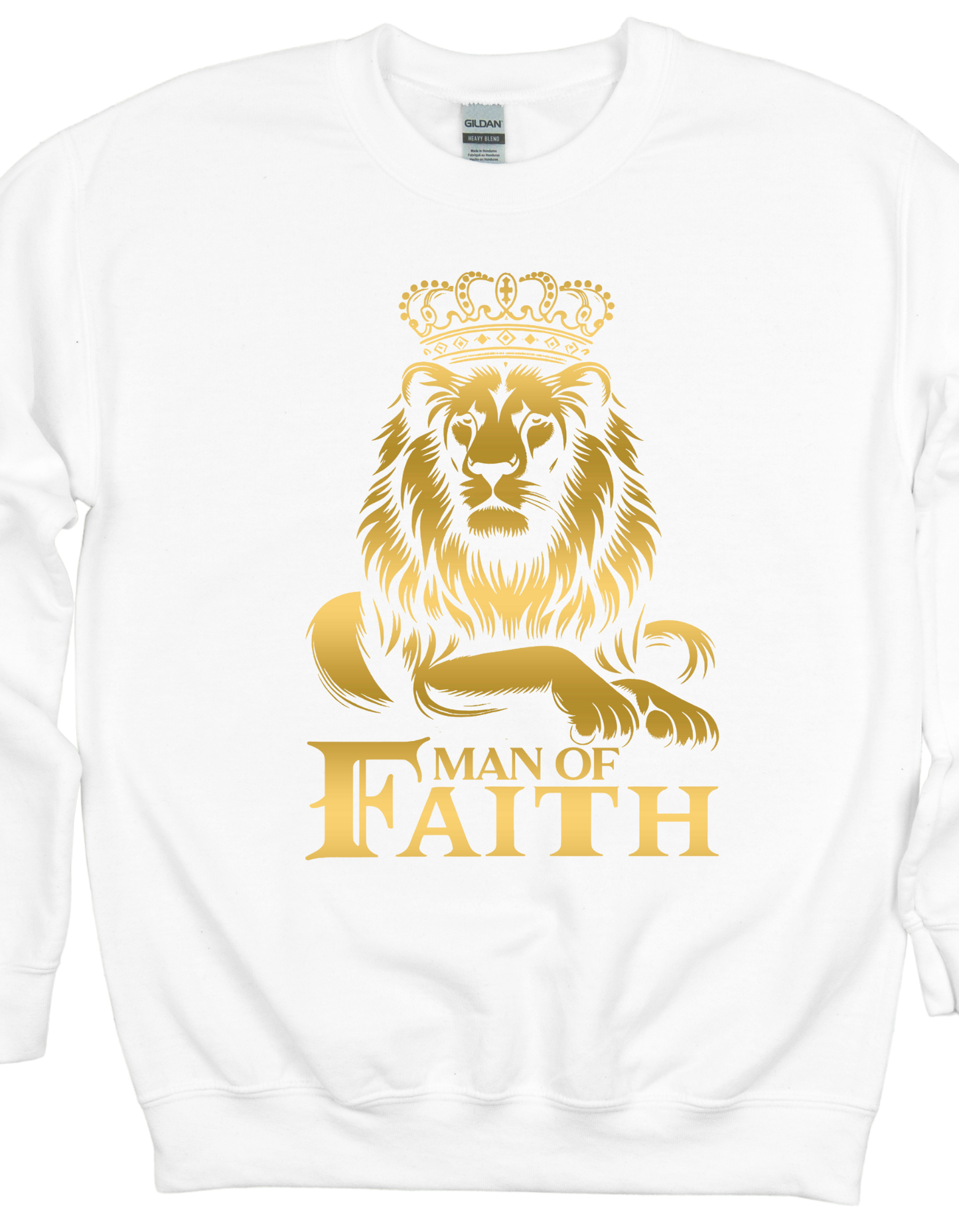 Man Of Faith Gold Lion Sweatshirt