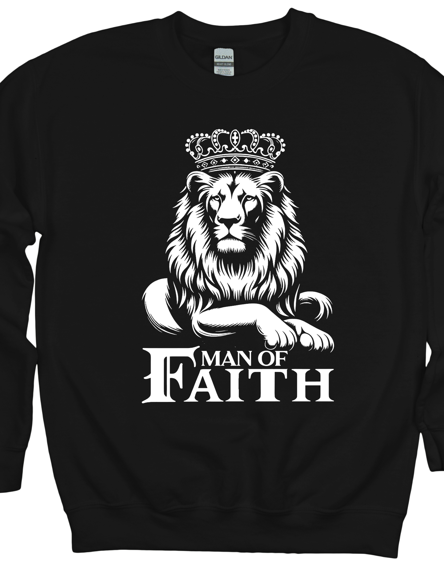 Man Of Faith White Lion Sweatshirt