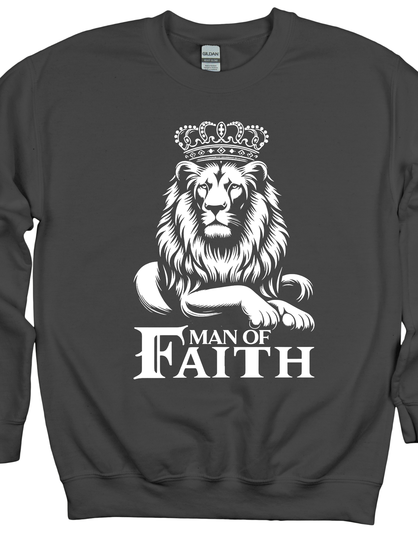 Man Of Faith White Lion Sweatshirt