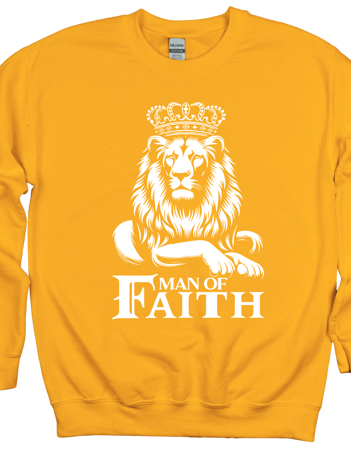Man Of Faith White Lion Sweatshirt