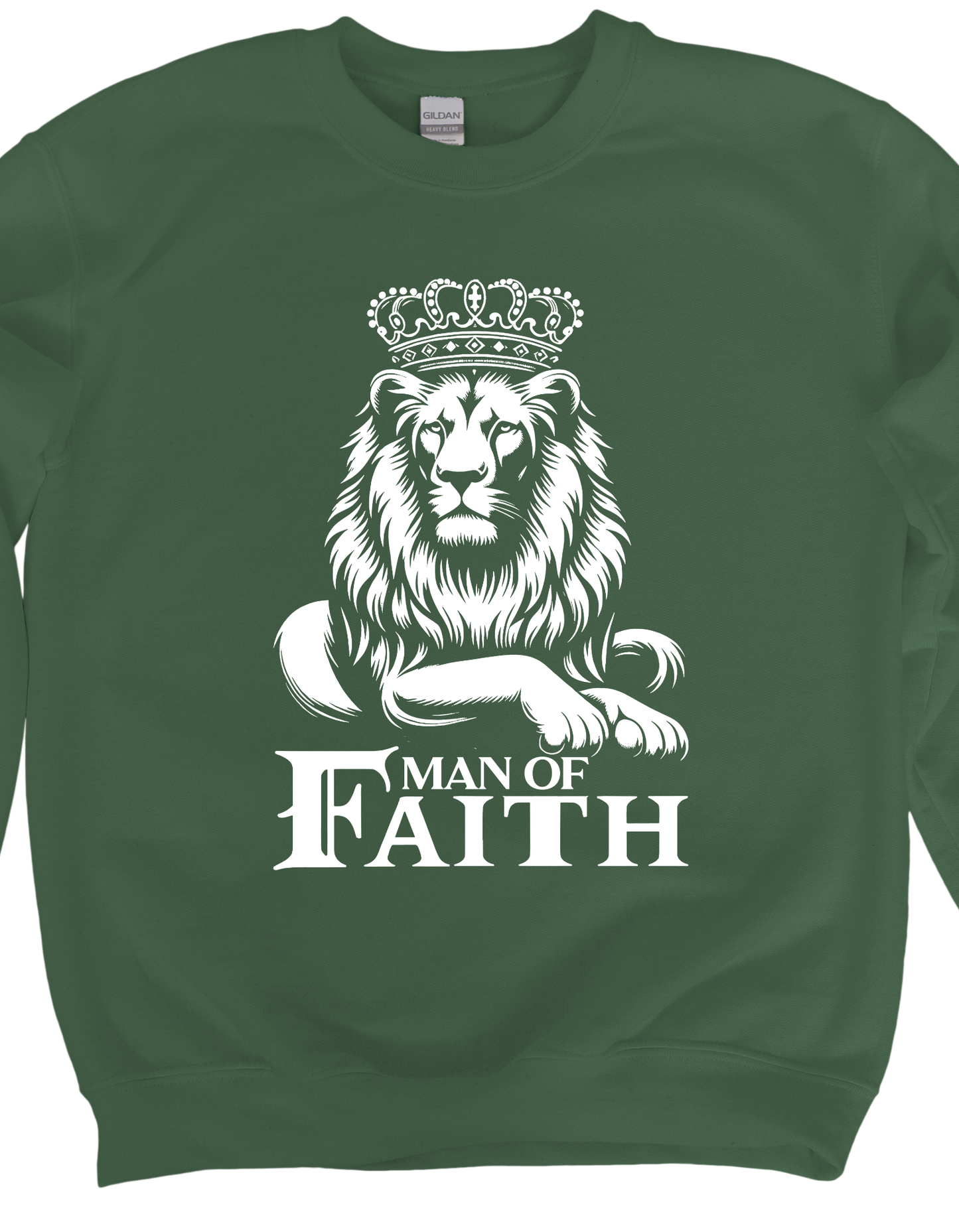 Man Of Faith White Lion Sweatshirt