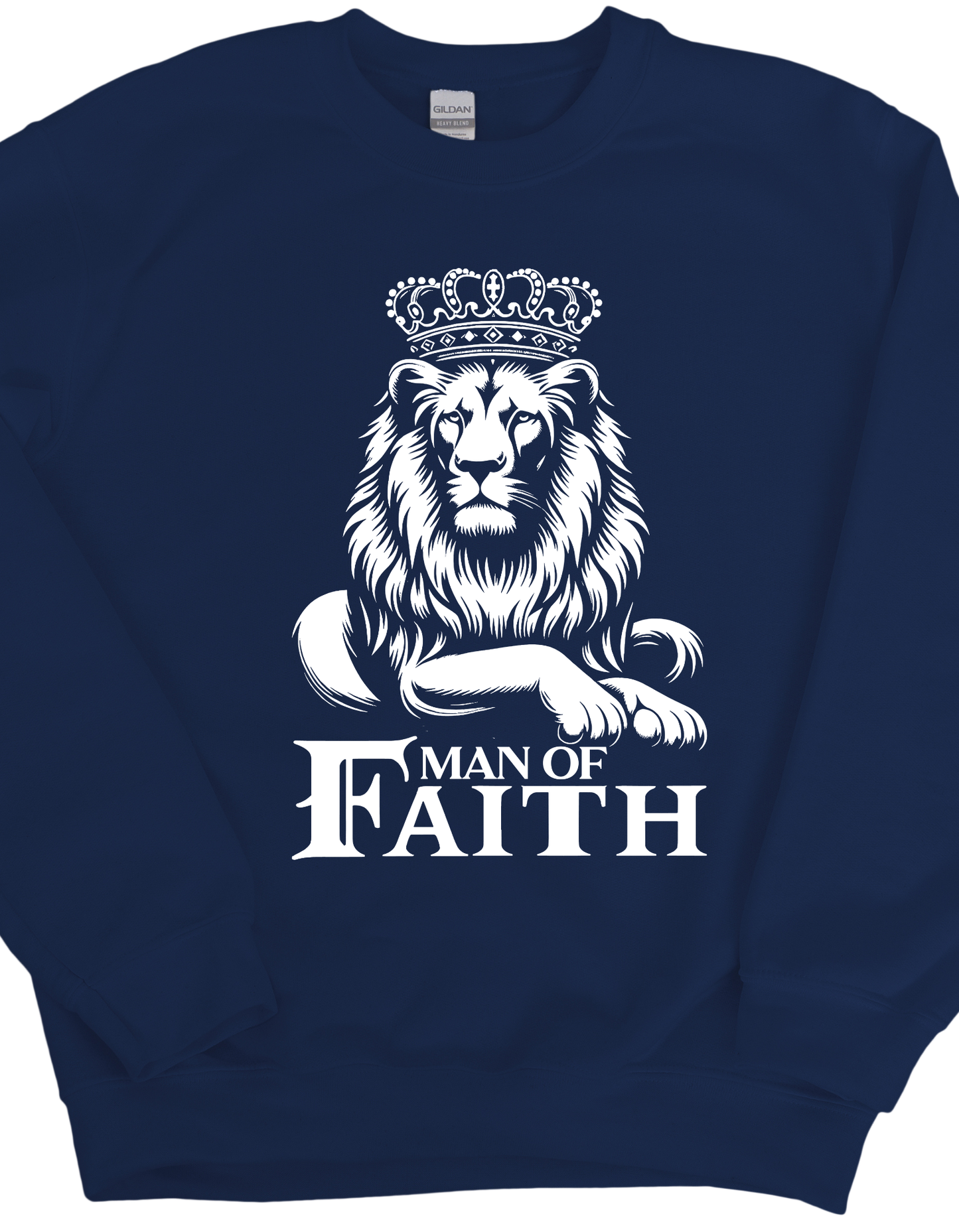 Man Of Faith White Lion Sweatshirt