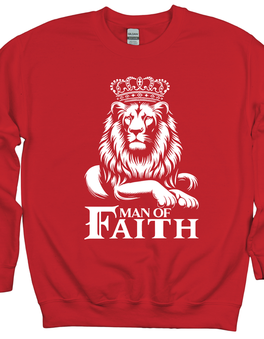 Man Of Faith White Lion Sweatshirt