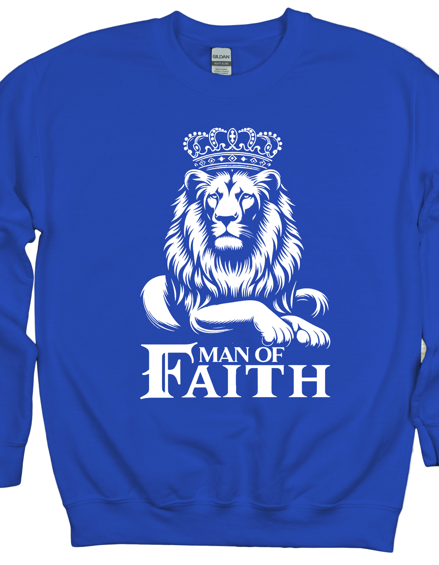 Man Of Faith White Lion Sweatshirt